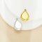 10x12MM Keepsake Breast Milk Resin Pear Bezel Pendant Settings,Minimalist Stainless Steel Pendant Charm,DIY Pendant Blank Supplies 1431539