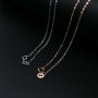 1Pcs 1MM Rose Gold Plated Solid 925 Sterling Silver Cable Chain Necklace for DIY Jewelry 18Inches 1320005