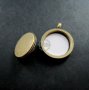 5pcs 14mm round bezel base tray setting photo frame brass bronze antiqued custom pendant charm locket DIY blanks supplies 1810180