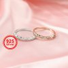 Dainty Moissanite Diamond April Birthstone Stackable Ring Wedding Engagement Half Band Antiqued Marquise Eternity Ring Rose Gold Plated Solid 925 Sterling Silver 1294255