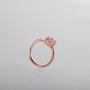 1Pcs 6X8MM Oval Silver Rose Gold Gemstone Cz Stone Crown Prong Bezel Solid 925 Sterling Silver Adjustable Ring Settings 1224019