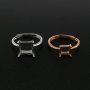 1Pcs 3-8MM Square Prong Ring Settings Blank Rose Gold Plated Solid 925 Sterling Silver DIY Bezel Tray for Gemstone 1294200