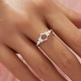 Halo Hexagon Prong Ring Settings,Vintage Styles Solid 14K 18K Gold Moissanite Ring,Dainty Art Deco Ring,DIY Ring Supplies 1294976