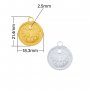 Keepsake Breast Milk Resin Round Bezel Pendant Settings,Stainless Steel Sun Pendant,Gold Plated Pendant,DIY Pendant Supplies 1411426