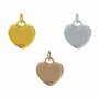 12MM Heart Bezel Settings for Breast Milk Resin Solid Back Gold Plated 925 Sterling Silver Pendant DIY Supplies 1431088