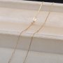 0.9MM Solid 18K Yellow Gold Necklace,Au750 Necklace,18K Gold Cable Necklace,DIY Necklace Chain Supplies 16''+2'' 1315028