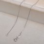 1MM Solid 18K White Gold Necklace,Au750 Necklace,18K Gold Cable Chain Necklace,16''-20'' 1312027