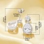 Vintage Styles Halo Pear Simulated Diamond Studs Earrings 6x8MM Pear White Cubic Zirconia,Solid 925 Sterling Silver Earrings,Dainty Earrings 6330018