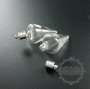 5pcs 35*18MM water drop glass tube bottle wish pendant charm with silver bail DIY glass dome jewelry supplies1800211