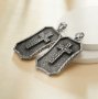 Stainless Steel Cross Pendant,Rectangular Cross Signet Pendant,Men's Silver Pendant Charm,DIY Pendant Supplies 1431464