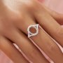 Oval Prong Ring Settings,Split Shank Solid 14K 18K Gold Ring,Elegant Pave Moissanite Ring,DIY Ring Supplies For Gemstone 1294990