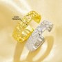 Vintage Styles Textured Ring,Solid 925 Sterling Silver Gold Plated Ring,Men's Ring,Adjustable Ring 6290629