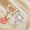 6x8MM Oval Prong Ring Settings Bezel Keepsake Solid 925 Sterling Silver Rose Gold Plated DIY Ring Supplies 1215019