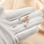 Simple Pear Prong Studs Earrings Blank Settings Rose Gold Plated Solid 925 Sterling Silver DIY Earrings Supplies 1706085