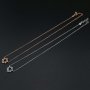 1Pcs 6x8MM Pear Prong Pendant Settings Necklace Rose Gold Plated Solid 925 Sterling Silver Charm Bezel Tray DIY Supplies 16''+2'' 1431061