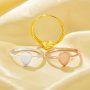 6x8MM Keepsake Breast Milk Resin Pear Ring Bezel Settings,Solid 925 Sterling Silver Rose Gold Plated Ring,High Bezel Ring,DIY Ring Supplies 1294962