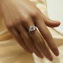 5x7MM Oval Prong Ring Settings,Tree Branch Leaf Solid 925 Sterling Silver Rose Gold Plated Ring,DIY Ring Supplies For Gemstone 1224224