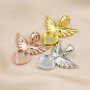 8MM Keepsake Breast Milk Resin Heart Angel Wing Pendant Prong Settings Mother Baby Solid 925 Sterling Silver Rose Gold Plated Charm Bezel 1431131