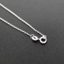 1Pcs 18-20Inches Simple O Ring 925 Sterling Solid Silver Necklace Chain DIY Supplies 1322047