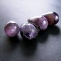 4pcs 15x30mm water drop shape purple amethyst half drilled loose beads for DIY pendant charm supplies 3000032