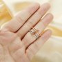 Round Prong Ring Settings,Split Shank Solid 925 Sterling Silver Rose Gold Plated Ring,Art Deco Ring,DIY Ring Supplies For Gemstone 1215055