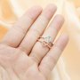 6MM Halo Heart Prong Ring Settings,Solid 925 Sterling Silver Rose Gold Plated Ring,Halo Pave CZ Stone Bezel Ring,DIY Ring Bezel For Gemstone 1294665