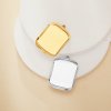 19x22MM Rectangle Bezel Stainless Steel Pendant Settings,Yellow Gold Silver Pendant Charm,Minimalist Pendant,DIY Pendant Supplies 1431530
