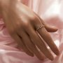 Heart Prong Ring Settings,Solid 14K 18K Gold Ring,Twist Deco Minimalist Heart Ring,DIY Ring Supplies For Gemstone 1295087