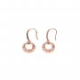 1Pair 5-8MM Round Prong Bezel Rose Gold Plated Solid 925 Sterling Silver Hook Earrings Blank Settings for Gemstone Moissanite 1706041