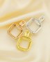 10MM Square Prong Pendant Settings,Simple Solid 925 Sterling Silver Rose Gold Plated Charm,Luxury Pendant Blank Settings,DIY Pendant Charm Tray 1431168