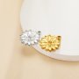2MM Round Bezel Stainless Steel Pendant Settings,Yellow Gold Silver Flower Pendant Charm,Art Deco Flower Pendant,DIY Pendant Blank Supplies 1431514