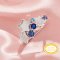 Keepsake Breast Milk Resin Star Bezel Ring Settings,Solid 14K 18K Gold Ring,Color CZ Stone Art Deco Solid Back Ring,DIY Ring Supplies 1295040