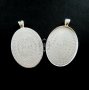 5pcs 30x40mm setting size vintage silver antique oval pendant bezels settings tray 1421030