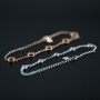 1Pcs 3-7MM Simple Round Bezel Rose Gold Plated Solid 925 Sterling Silver DIY Bracelet Blank Settings for Cabochon Gemstone 1900225