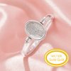 Keepsake Breast Milk Resin Doble Side Oval Bezel Ring Settings,Solid 9K 14K 18K Gold Ring,Minimalist Oval Ring,Rotate Ring,DIY Ring Supplies 1222132