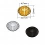 Heavy Cross Stainless Steel Ring,Gold Silver Black Baptism Ring,Cross Religious Ring,Men's Ring,DIY Ring Supplies 1295012