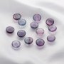5Pcs 12MM Round Fluorite Cabochon,Green Purple Semi Precious Gemstone DIY Jewelry Supplies 4110190