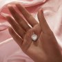 9MM Keepsake Breast Milk Resin Heart Bezel Pendant Settings,Solid 14K 18K Gold Pendant Charm,Moissanite Art Deco Pendant,DIY Pendant Supplies 1431503