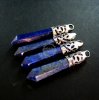1pcs 60x10mm faceted pillar blue lapis lazuli stick stone pendant charm DIY jewelry findings supplies 1800093