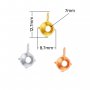 7MM Round Prong Bezel Pendant Settings,Rose Gold Plated Stainless Steel Pendant Charm,Minimalist Round Pendant,Simple Pendant Blank 1411432
