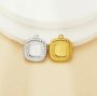6MM Cushion Square Bezel Stainless Steel Pendant Settings,Stainless Steel Square Pendant Charm,Art Deco Square Pendant,DIY Pendant Blank 1431538