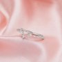 Heart Prong Ring Settings,Solid 14K 18K Gold Ring,Twist Deco Minimalist Heart Ring,DIY Ring Supplies For Gemstone 1295087