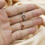 6x8MM Oval Prong Ring Settings Solid 925 Silver Rose Gold Plated Freeform Shank DIY Adjustable Ring Bezel for Gemstone Supplies 1224087