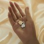 Keepsake Breast Milk Resin Round Bezel Dog Paw Pendant Settings,Solid 925 Sterling Silver Gold Plated Charm Pin for 3-4MM 6-7MM Half Drilled Beads Pearl,DIY Pendant Supplies 1411451
