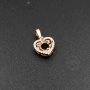 1Pcs 5-9MM Simple Heart Prong Bezel Settings For Round Cz Stone Solid 925 Sterling Silver DIY Pendant Charm Tray 1411217