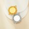 Keepsake Breastmilk Stainless Steel Round Bezel Pendant With Two Loops,Flower Art Deco Round Pendant Charm,Silver Gold Pendant,DIY Pendant Supplies 1411442