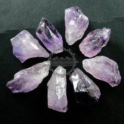 6pcs 30-40mm random shape and size natural raw rough amethyst pendant charm loose beads supplies 3030013