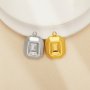 6x8MM Rectangle Bezel Pendant Settings,Yellow Gold Silver Stainless Steel Pendant Charm,Minimalist Rectangle Pendant,DIY Pendant Blank Supplies 1431521