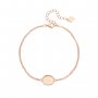 8x10MM Keepsake Breast Milk Resin Oval Bezel Bracelet Settings,Solid 925 Sterling Silver Rose Gold Plated Bracelet,DIY Bracelet Supplies 7.2''+2'' 1900316