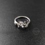 1Pcs 4MM Round Cz Stone Prong Setting Tree Branch Leaf 925 Sterling Silver Bezel Tray Adjustable Ring Settings 1212037